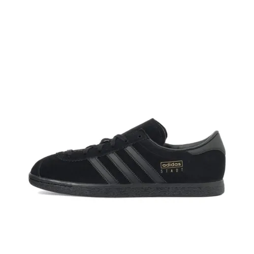Adidas Originals Stadt Аbrasion-Resistant Дышащие Низкие Кроссовки для Скейтбординга Мужские Черные