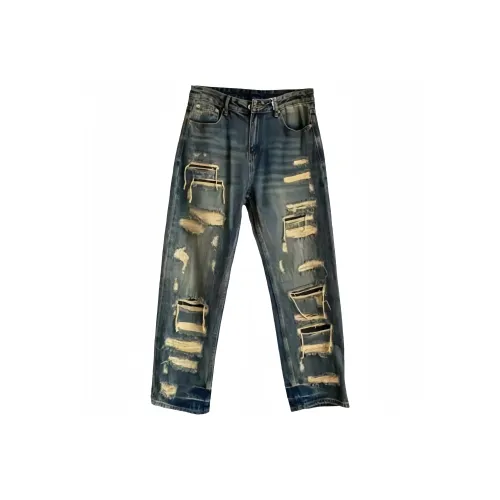 CAT'S PAW Синий Унисекс Джинсы