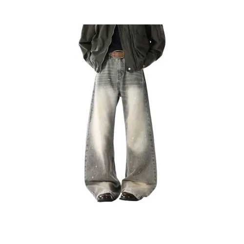 JIARONG Серый Унисекс Джинсы