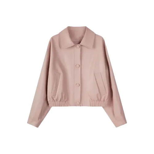 DANCANG Розовое Женское Короткое Пальто