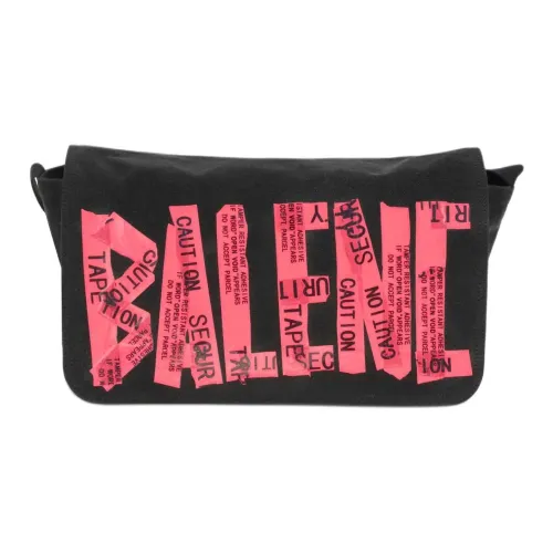 Balenciaga Холст Плечевая сумка Мужская Черная Розовая