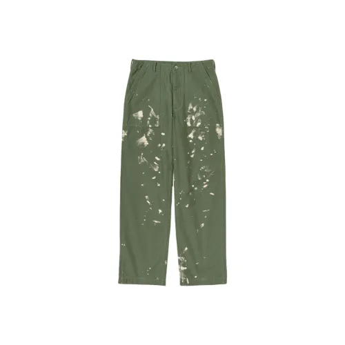 Auralee FW25 WASHED BAGGY SATIN WHITENED BAKER PANTS Jeans Men's