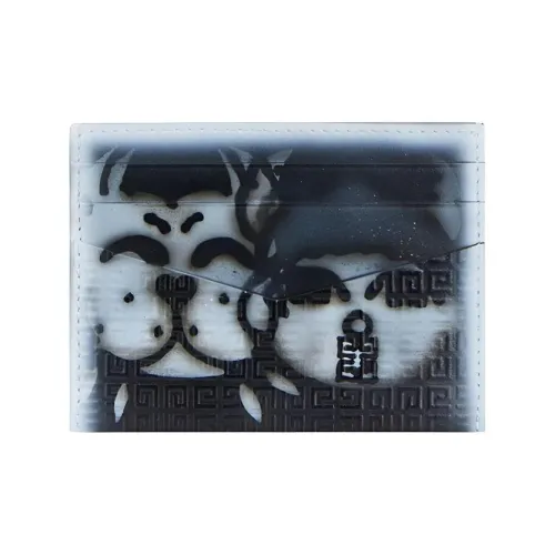 GIVENCHY 4G Logo Коровья кожа Держатель для карт Держатель для карт Мужской Черный Белый