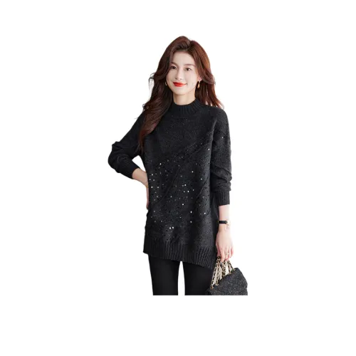 MJ Осенний Длинный Длинный Рукав Трикотаж Женский