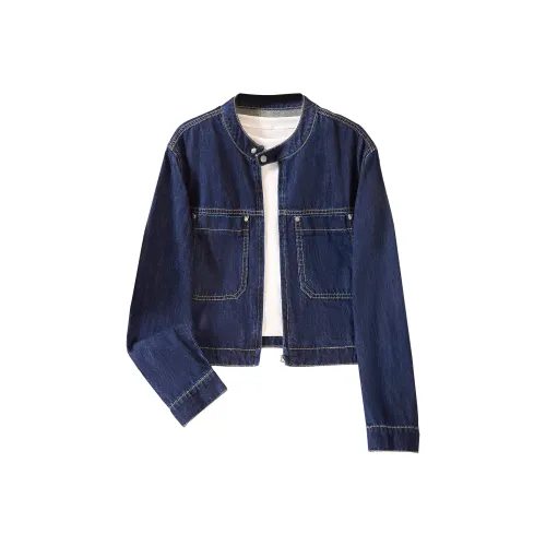 TOUCH Темно-синий женский джинсовые куртки