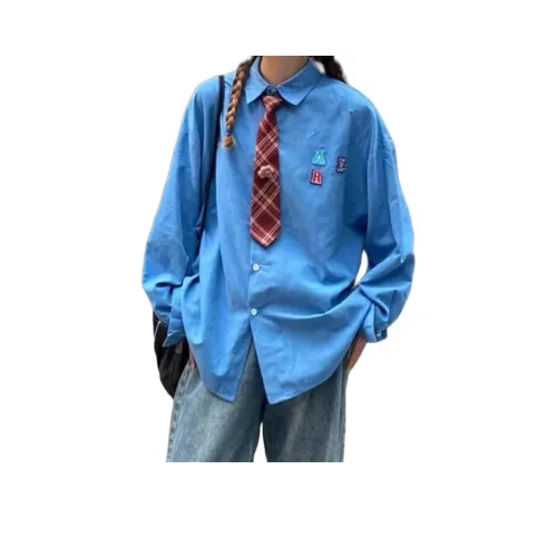 SRCG Синий Унисекс Рубашки