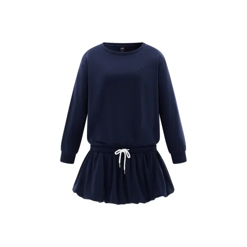 A21 Женские Длинные Платья с Длинными Рукавами