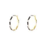 Серьги черного и белого леопарда с принтом, 1 пара