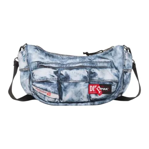 DIESEL EASTPAK Коллаборация Полиэстер Плечевая сумка Женская Светло-синяя