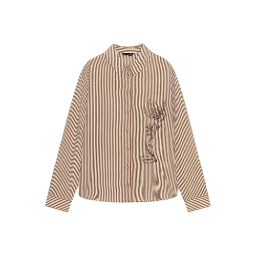 ZARA Коричневый Телесный Женские Рубашки