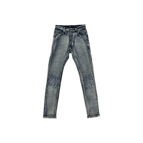 Zomuros Blue Unisex Jeans Зомурос Синий Унисекс Джинсы