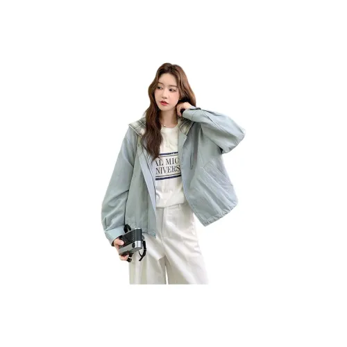 MEXICAN Светло-синий Женский Короткий Пальто