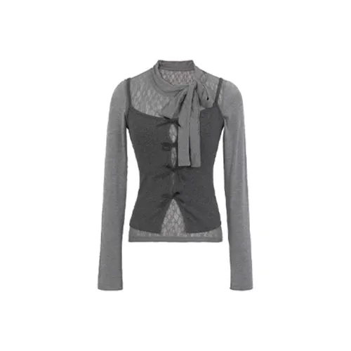 UYH Стандартный Spring Fall Дизайн Pure Desire Стиль Позиционирование Slim Fit Фит Базовый слой Топ Женские