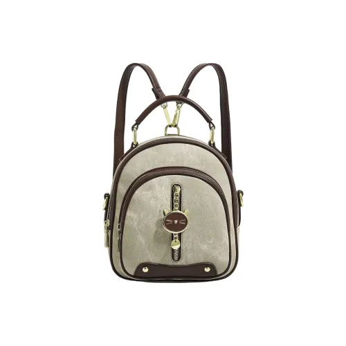 PESASRIE Рюкзак из микрофибры и синтетической кожи сумка для ноутбука стандартная женская зеленая