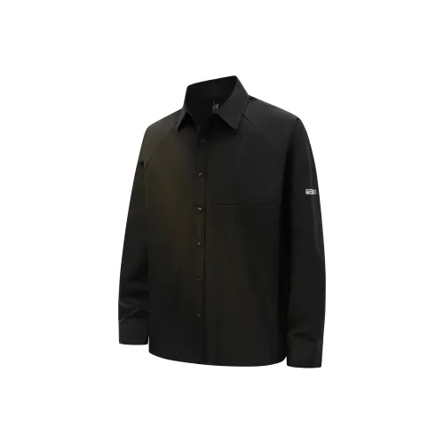 GEWO JEWEL Повседневный Универсальный Однотонный Водостойкий Свободный крой Спущенное плечо Отложной воротник Длинный рукав Рубашка Унисекс