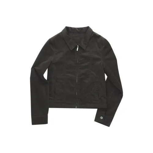 KKX Коричневый Зеленый Женский Бархатный Куртка