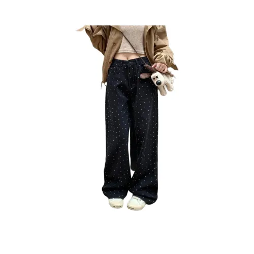 UOOHE Черные Женские Джинсы