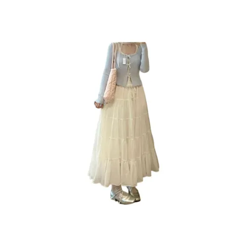 SIXUSICHOU Светло-синий женский комплект с юбкой