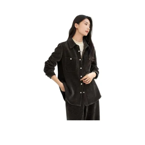 IHIMI Кофейно-коричневые Женские Рубашки