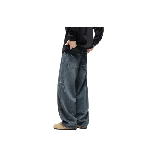 SRPFTE Ностальгический синий унисекс джинсы