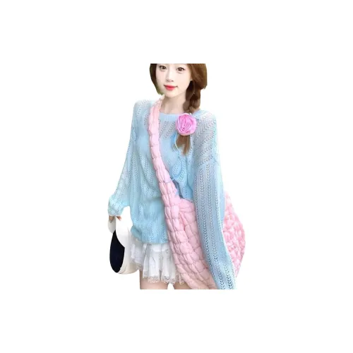 JOSR Светло-синий топ женский трикотаж