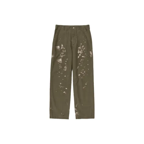 Auralee FW25 WASHED BAGGY SATIN WHITENED BAKER PANTS Jeans Unisex