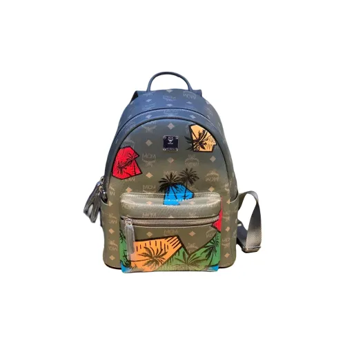 MCM Leather Backpack Small Unisex Sea Turtle Green MCM Кожа Рюкзак Маленький Унисекс Sea Черепаха Зеленый