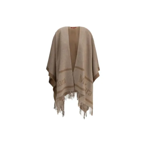 MaxMara Шерсть Палантины Женские Плащ Бежевый