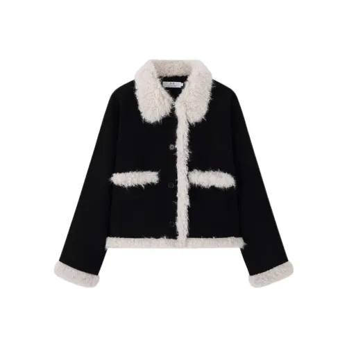 ADXKM Черный Женские Бархатные Куртки