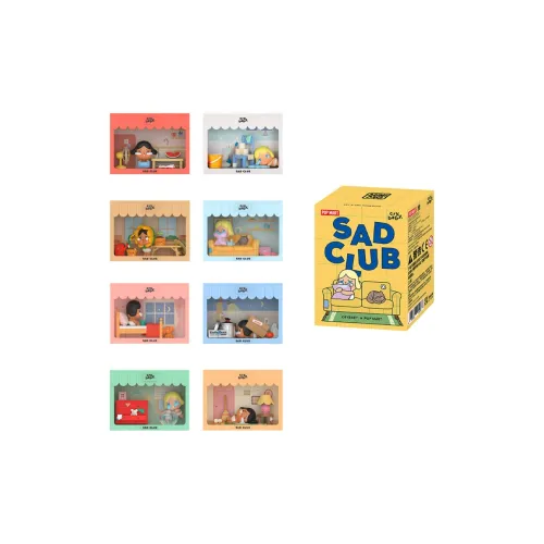 POP MART CRYBABY Sadness Club Collection Слепые коробки Один Mystery Коробка Целая коробка 8 шт