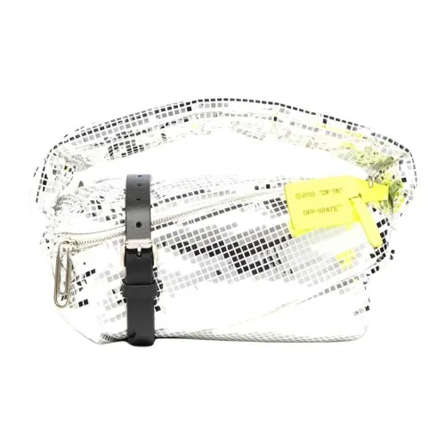 Off Белый ПУ (полиуретан) Одно плечо Сумка Унисекс Серебряный