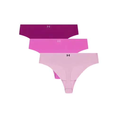 Under Armour Темно-фиолетовый Ярко-розовый Светло-розовый 3 шт Женские трусики-бикини