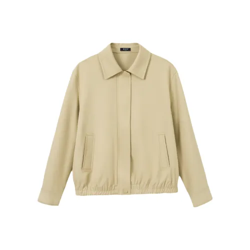 LUYOUYE Молочно-чайный Хаки Женские Куртки