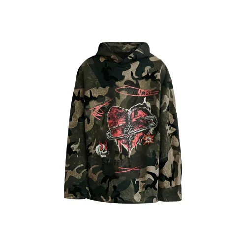 Qnxeey Зеленый камуфляж унисекс свитшоты