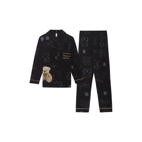 FENTENGCARE Черный Женский Пижамный Комплект