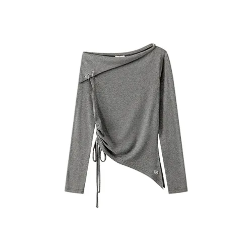 CHUU Темный Фотиния Серый Женские T-Рубашки