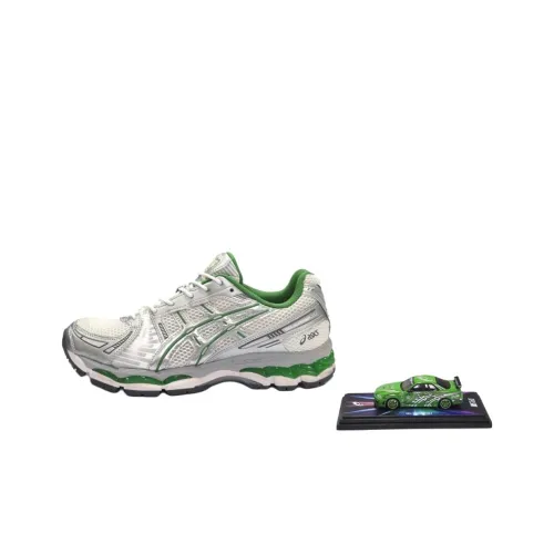 Asics Gel Kayano 12,1 Устойчивые к истиранию Низкие Кроссовки для Бега Унисекс Серебристо-зеленый