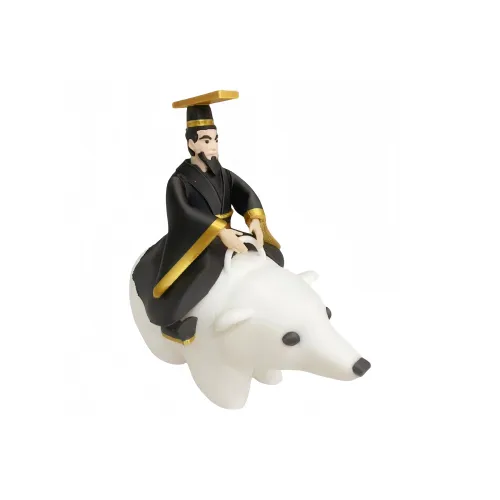 LONGZHIYOU Креативный Абстрактный Необычный Qin SHI Huang на Белом медведе Шуточный Игрушка