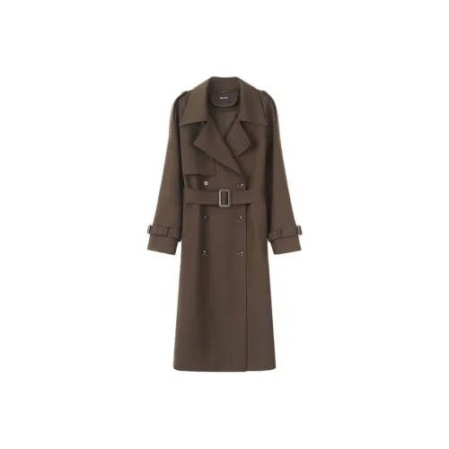 NINE WEST Шоколадно-коричневый женский тренч