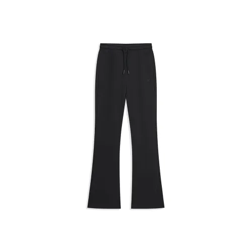 XTEP Вязаные спортивные брюки женские глубокий черный