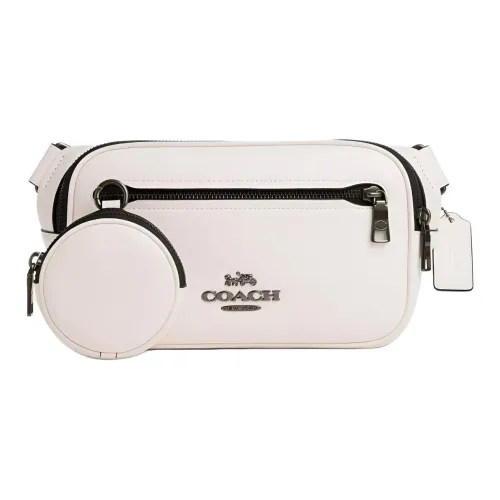 COACH Elias Каменная кожа Сумка через плечо Средняя Женская Мел Белый