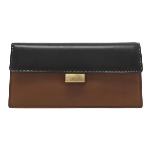 CELINE Коровья кожа Клатч Стандартный Женский Коричневый