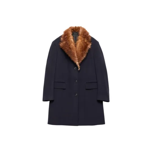 PRADA Морской Синий Женское Пальто