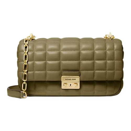 MICHAEL KORS Tribeca Кожа Сумка на плечо Большая Женская HUNTING Зеленая