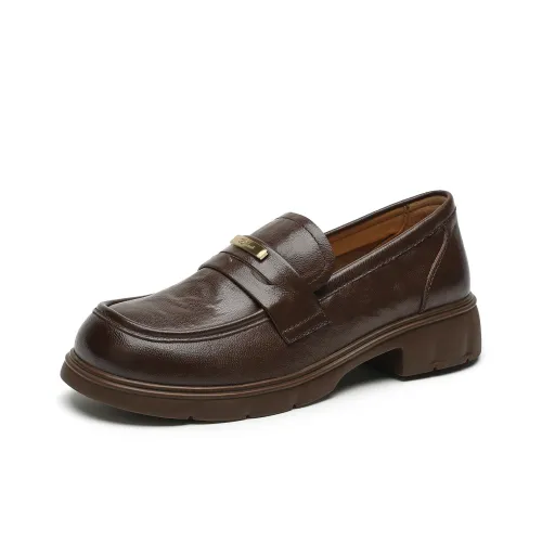 B+AB Британский Slip On Коммутирование Обувь без подкладки Повседневные кожаные туфли Лоферы Женские