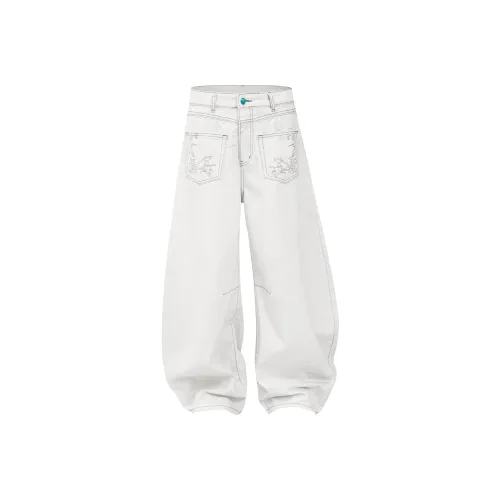 51XXHA Gray Beige Unisex Jeans 51XXHA Серый Бежевый Унисекс Джинсы