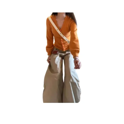 ZVJH Orange Женская Трикотажная