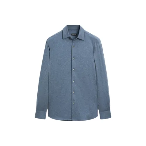 Massimo Dutti Мужские Синие Рубашки