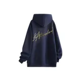 Темно-синий, синий-желтый текст [клетчатый с капюшоном]