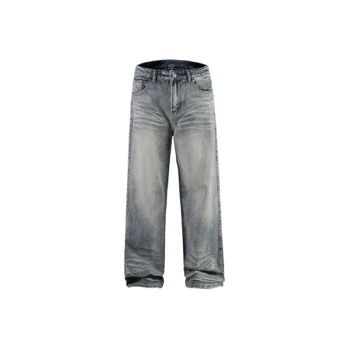 Bosieagender Промытый цвет Унисекс Джинсы